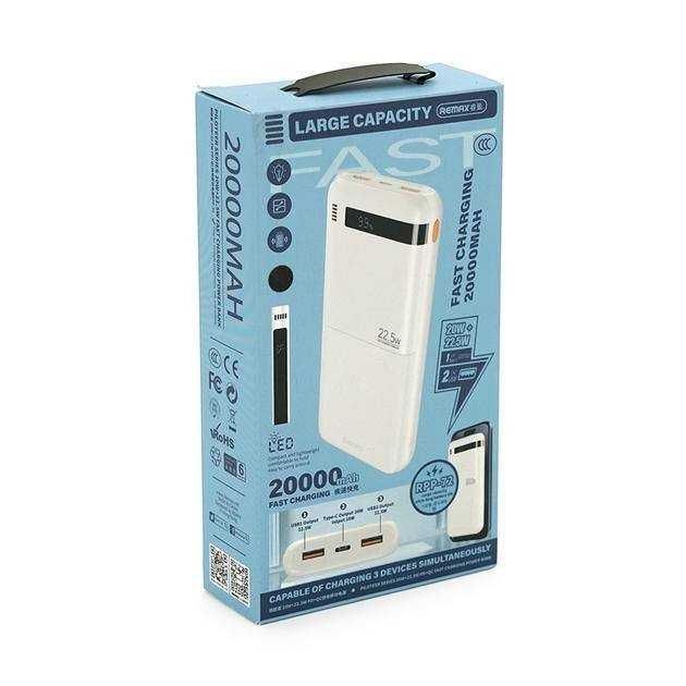 Power bank REMAX 20000mAh з швидкою зарядкою  дисплеєм повербанк 2xUSB