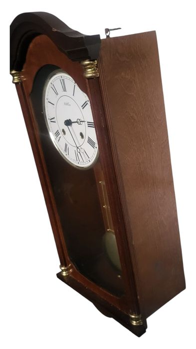 Elegancki, Klasyczny Niemiecki Zegar Ścienny z Wahadłem - AMS