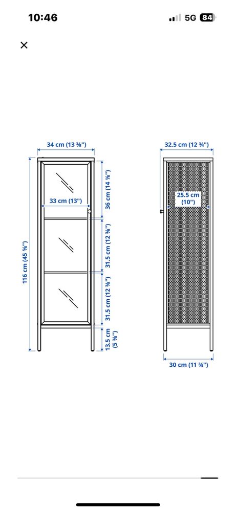 Witryna, regał Ikea Baggebo