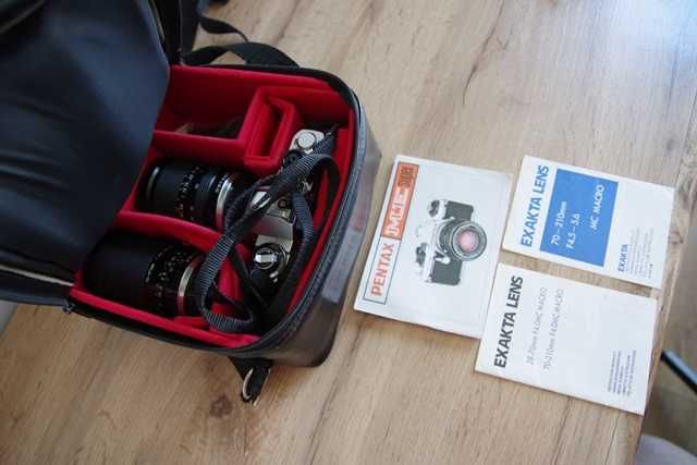 Sprzedam zestaw z aparatem PENTAX ME SUPER