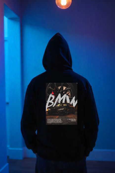 Męska Czarna Bluza M BMW M2 Grafika i Specyfikacja
