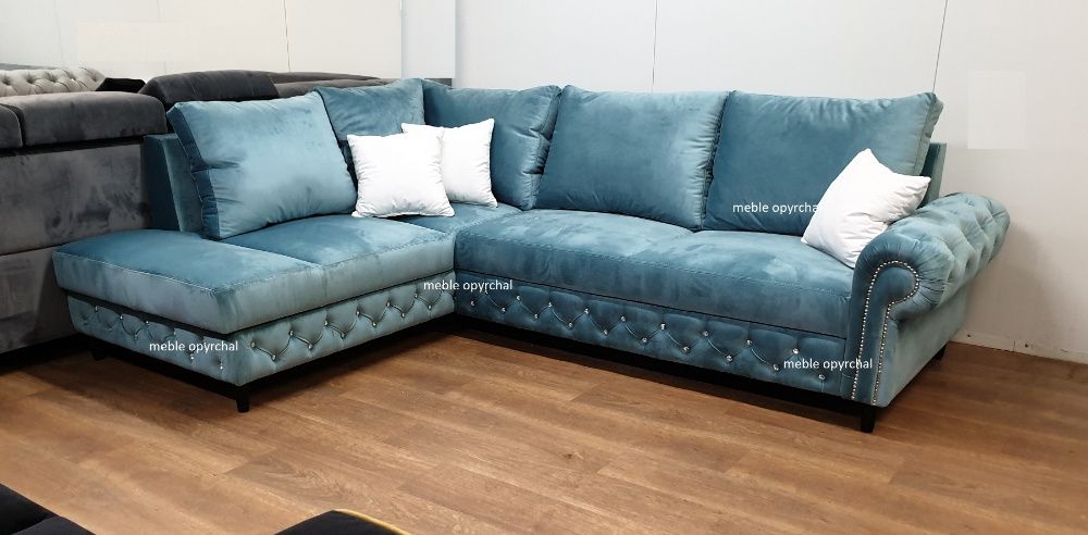 PRODUCENT!! NOWOŚĆ!! piekny miętowy narożnik sofa rogówka NR.17