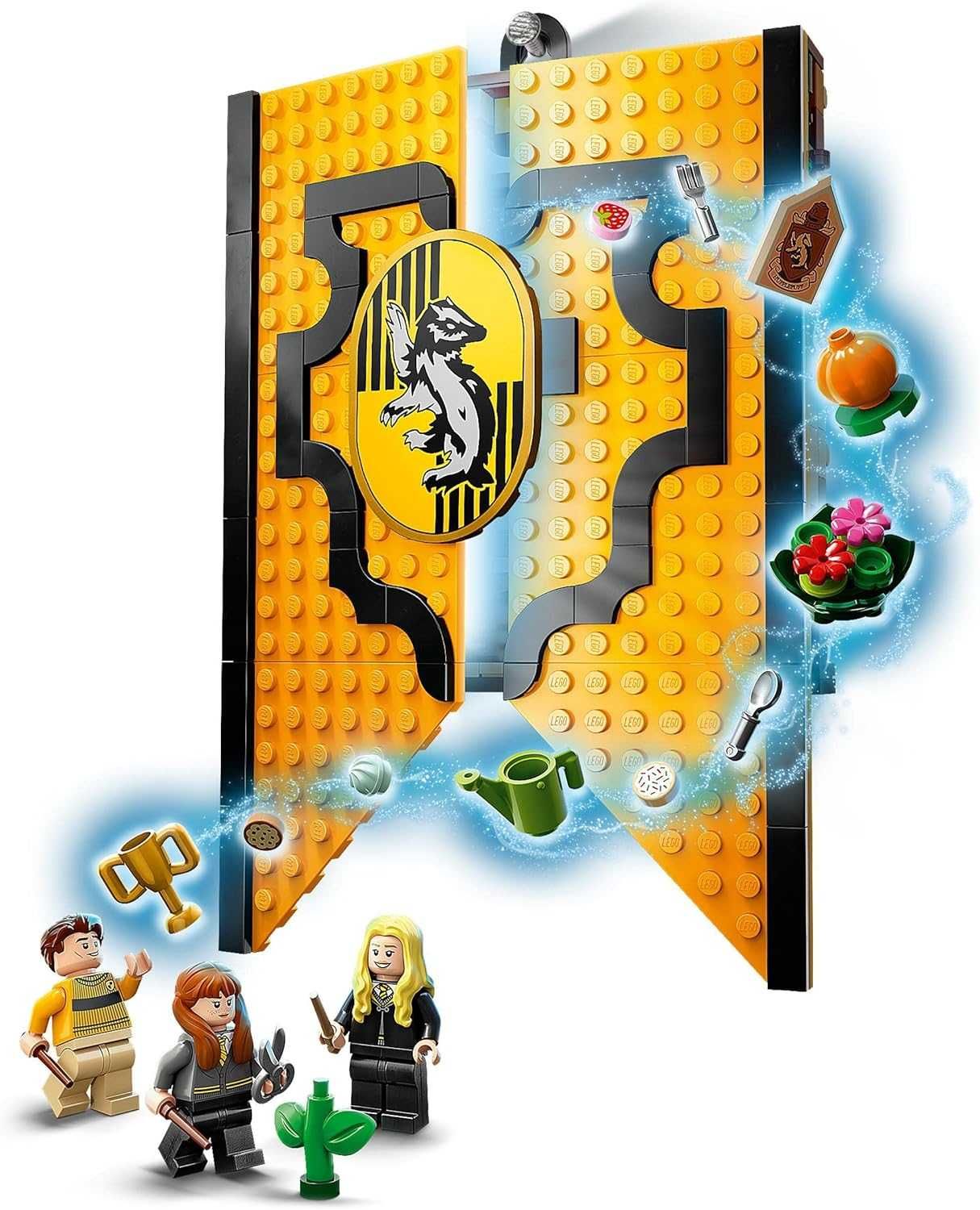 LEGO 76412 Harry Potter Flaga Hufflepuffu, Wspólny Pokój Zamku Hogwart