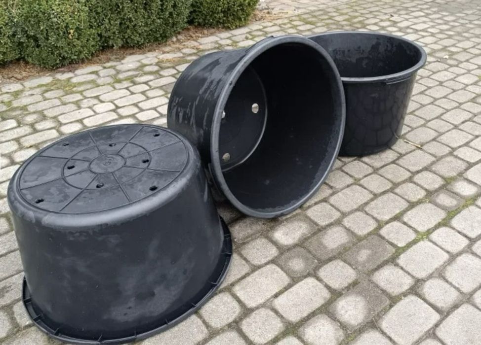 Doniczka produkcyjna okragla 90 litrów z rantem