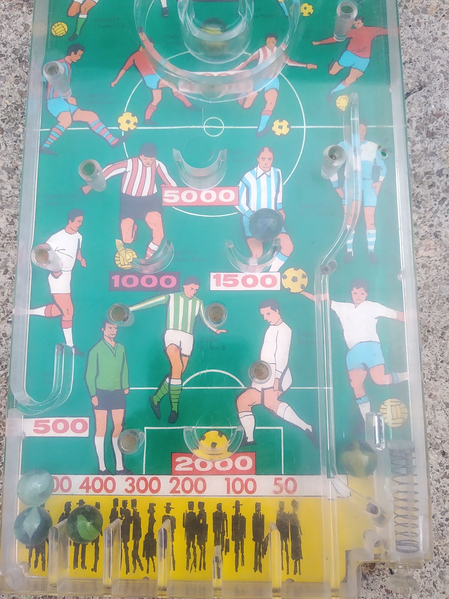Jogo Espanhol antigo Futbolin tipo pinball
