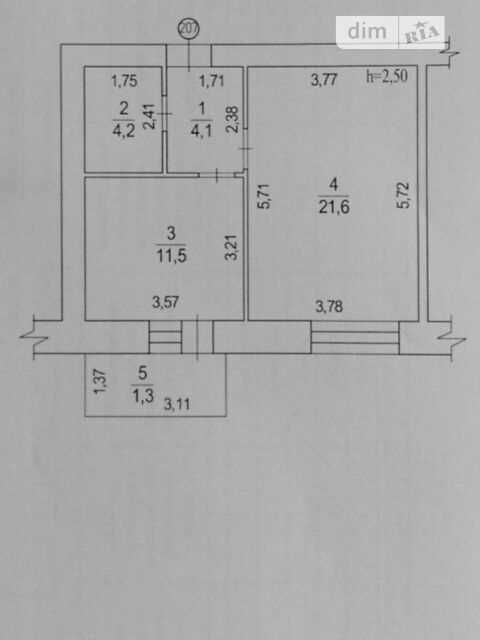 1-кімнатна  | 42 м² | Сади-2| 7 із 9 | Котел