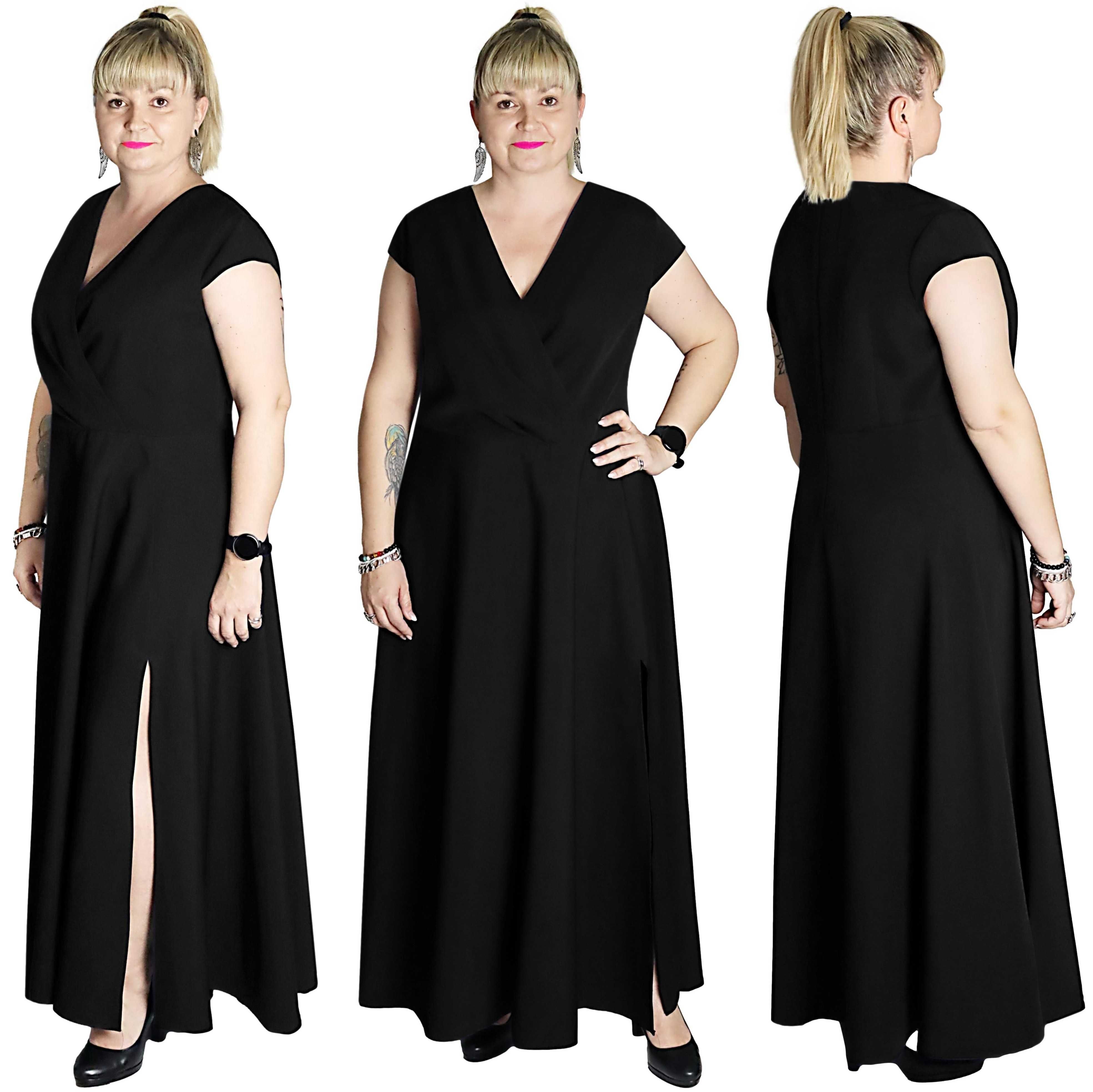Elegncka Sukienka Maxi roz,50,52,54,56