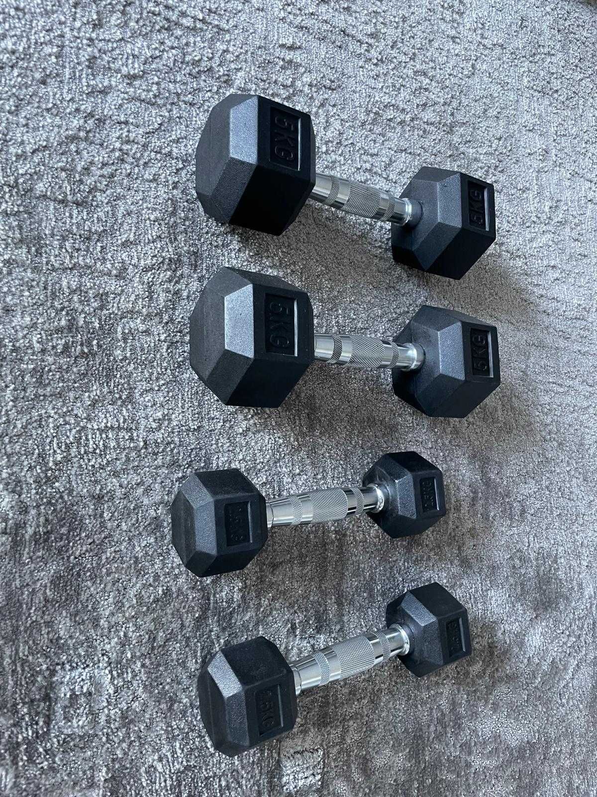 Halteres Hexagonais 5kg e 2.5kg