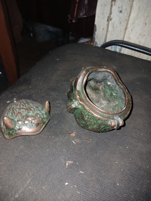 Шкатулка чёрт, чорт, Мефистофель, дьявол с омеднением.