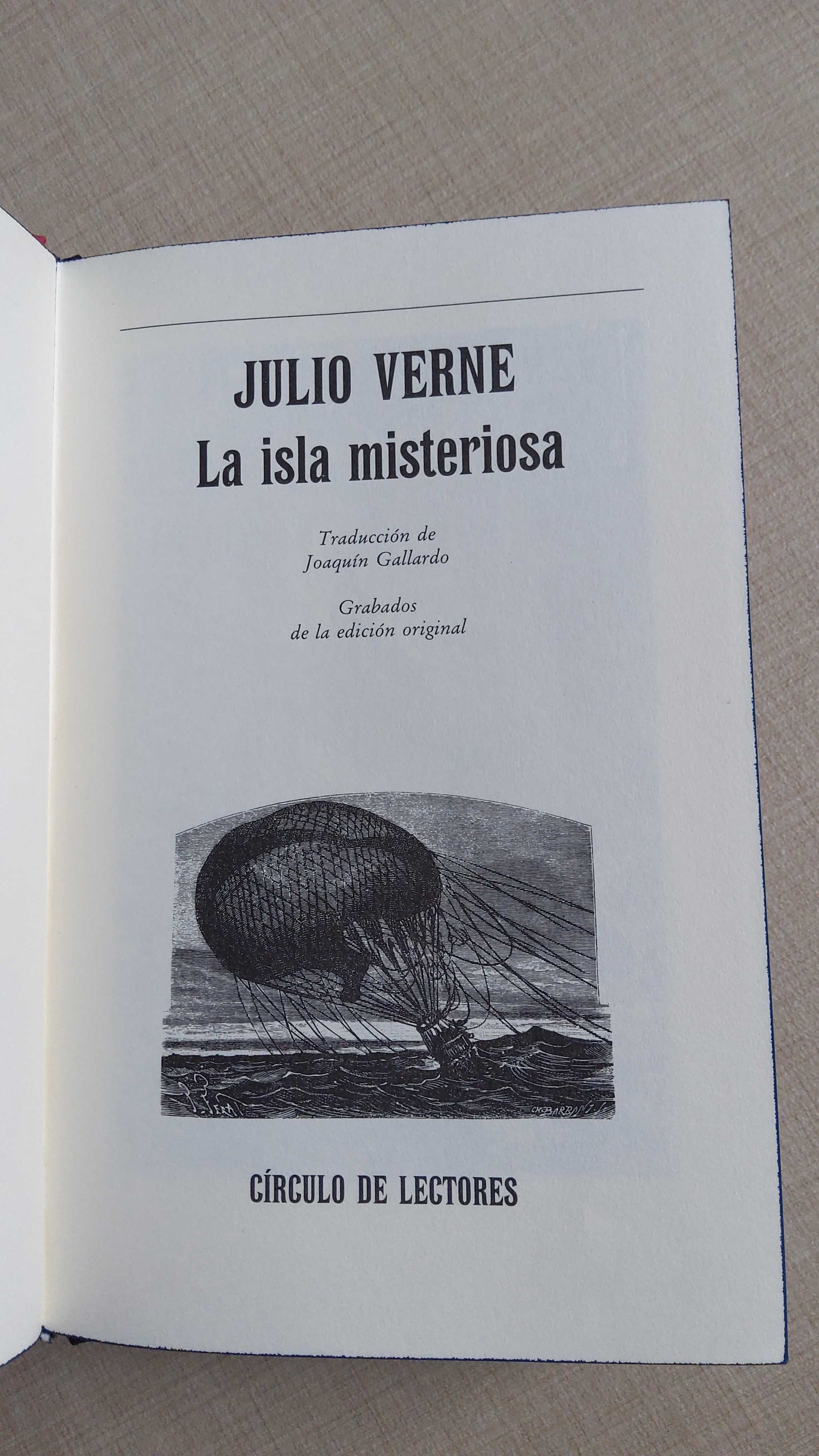 Julio Verne La isla misteriosa hiszpański reprint oryginalnego wydania