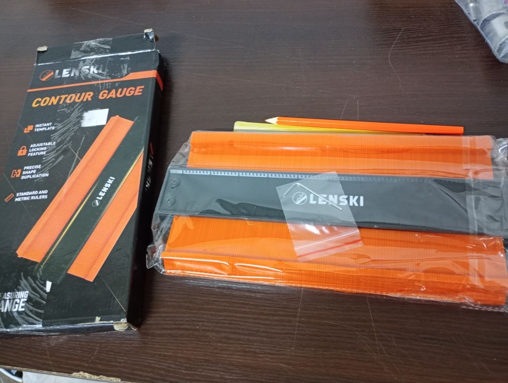 Lenski Miernik konturu 25 cm z blokadą do płytek, paneli itp