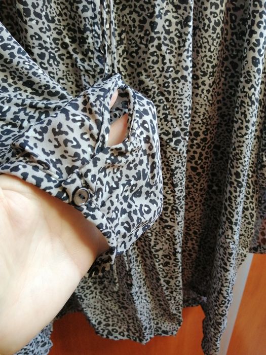 ŁADNA duża modna Bluzka hiszpanka w panterkę H&M XXL stan jak nowa