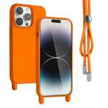 Etui Silikonowe Case Iphone 14 Pro 6,1" Pomarańczowe Ochrona