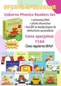 Phonics Readers set - 12 książek Usborne