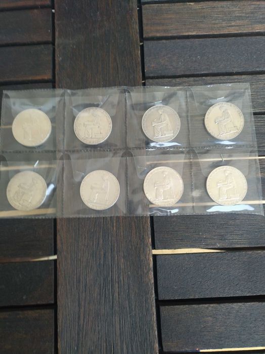 Oito Moedas de 20$00 Prata 800 21G 1953