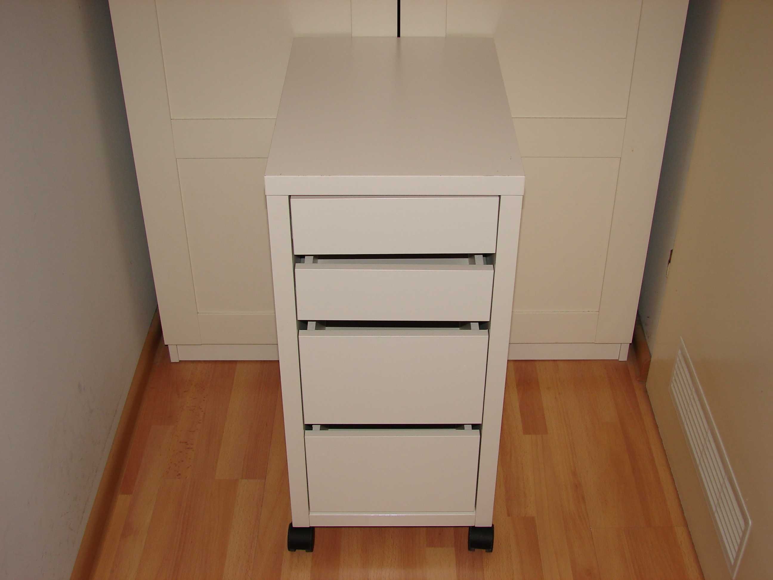 Kontenerek Komoda na kółkach biały 35x75 cm Ikea