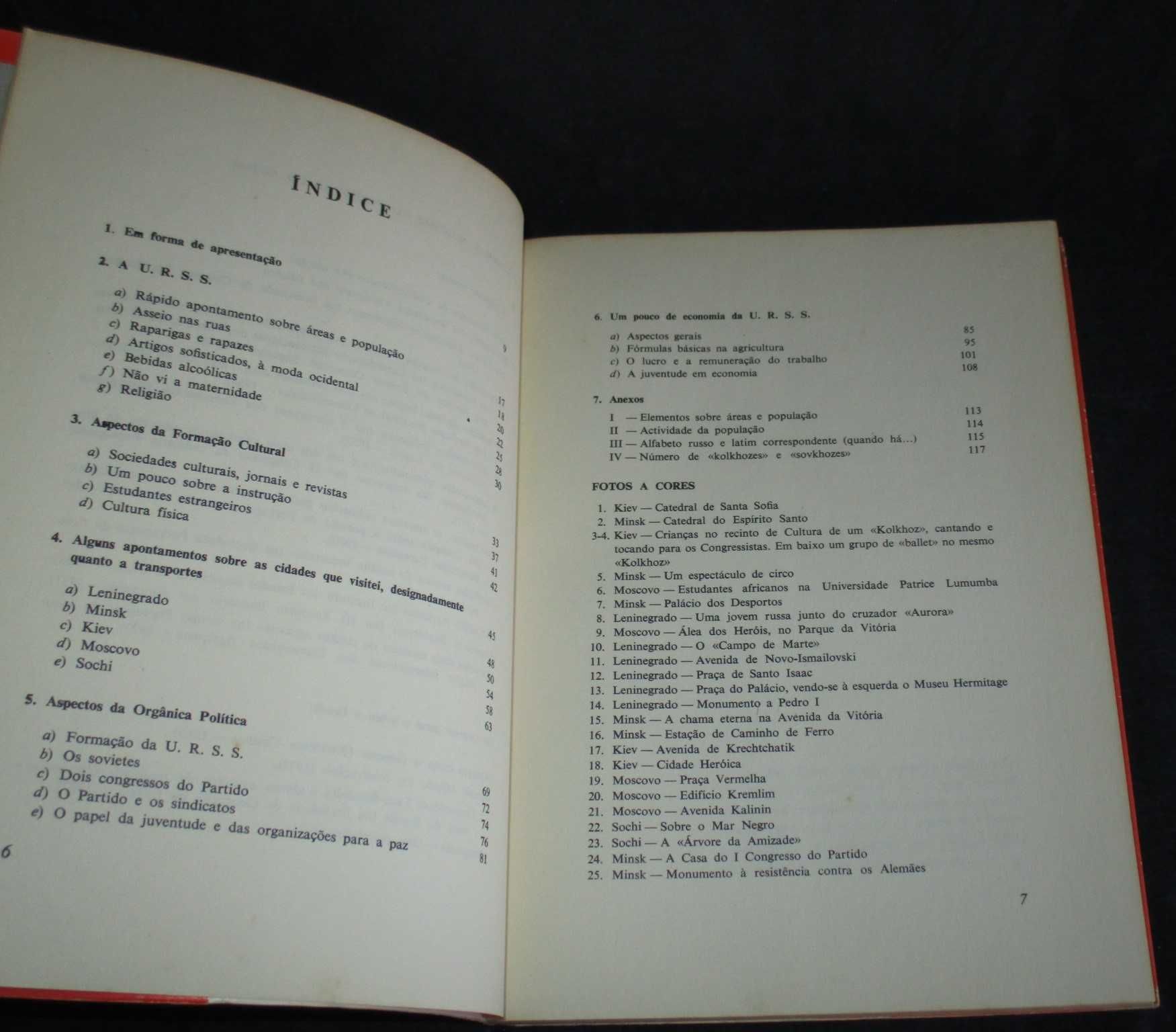 Livro URSS Um pouco do muito que vi A. Sebastião Gonçalves