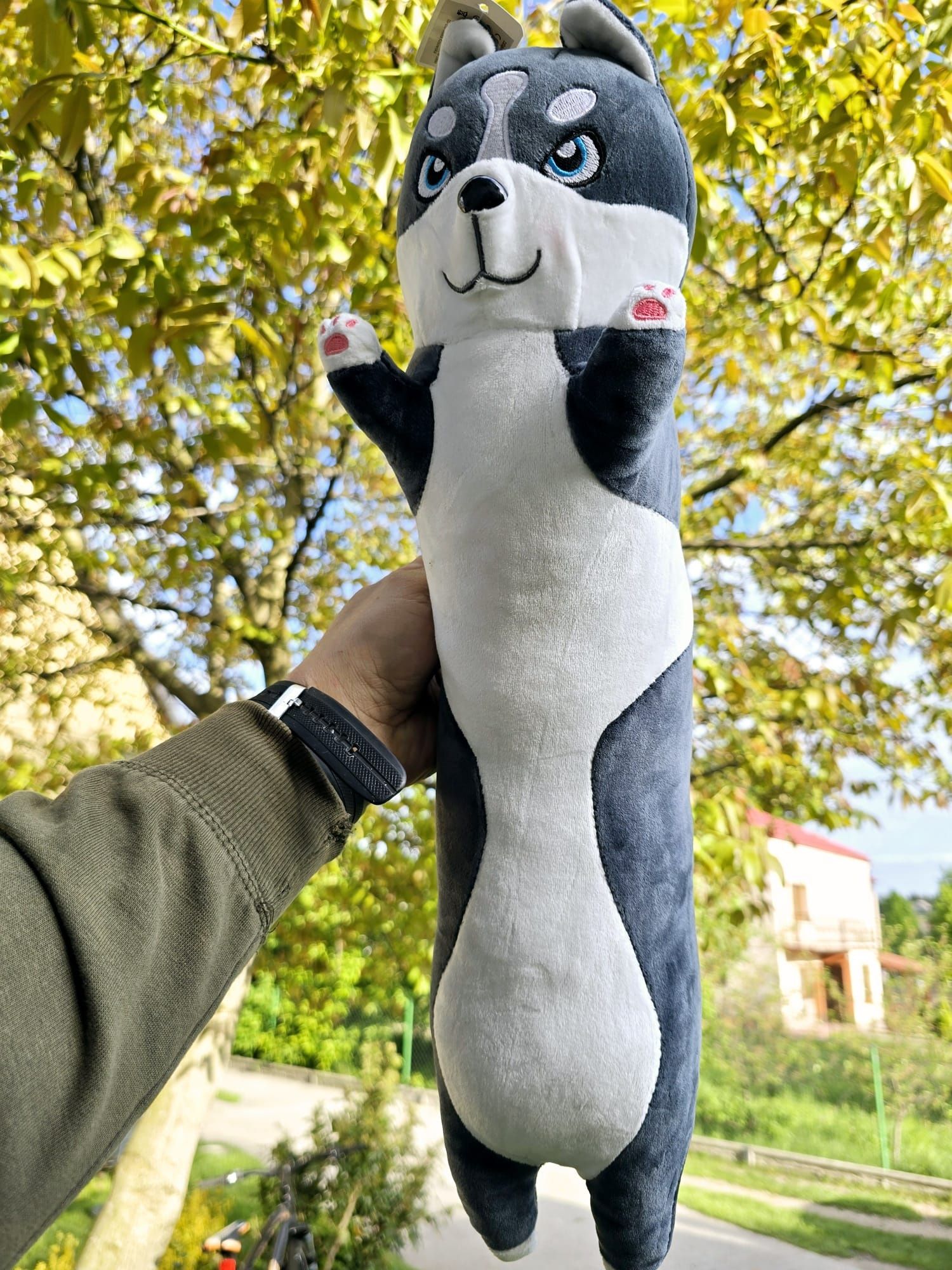 Długi ekstra pluszak maskotka Husky Piesek nowy