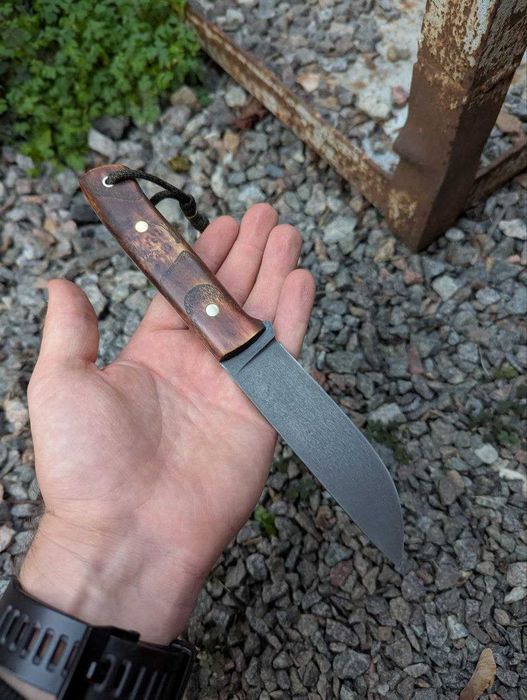 Нож ручной работы "Охотник" сталь австрийская К110 чехол кожа