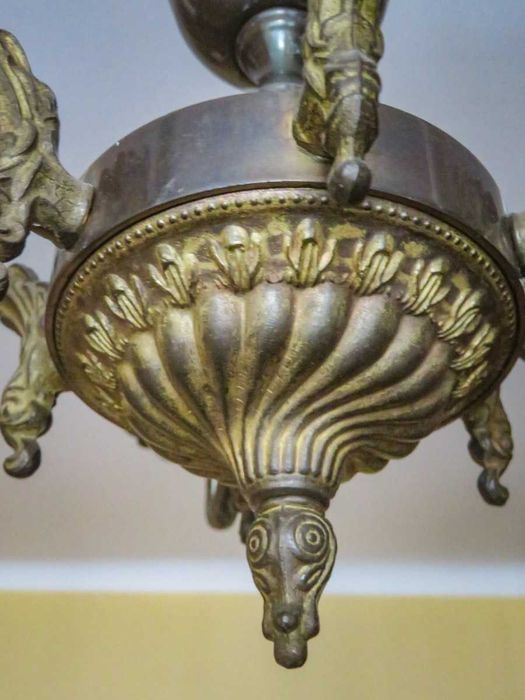 Piękny żyrandol ala  świecznik UNIKAT mosiądz PRL