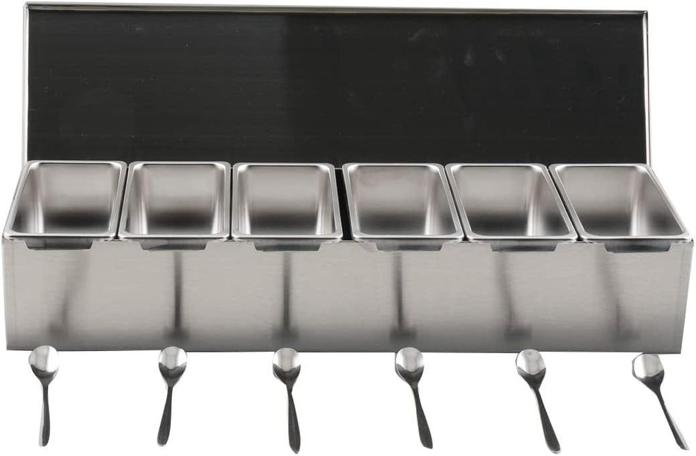 6 pojemnikow x 460 ml, pojemnik na przyprawy, żywność stal nierdzewna