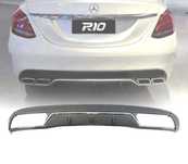 DIFUSOR MERCEDES C-CLASS W205 14-18 LOOK C63 MOLDAGEM PRATA
