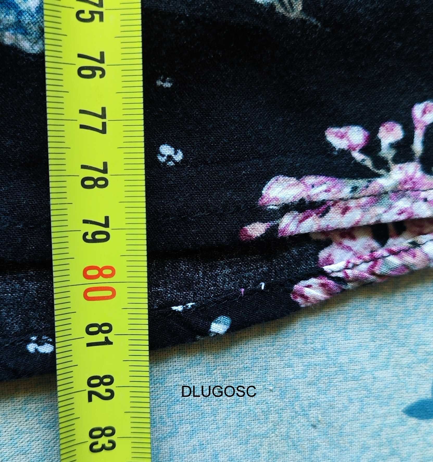 Janina koszula kwiaty floral czarna długa tunika 42/44