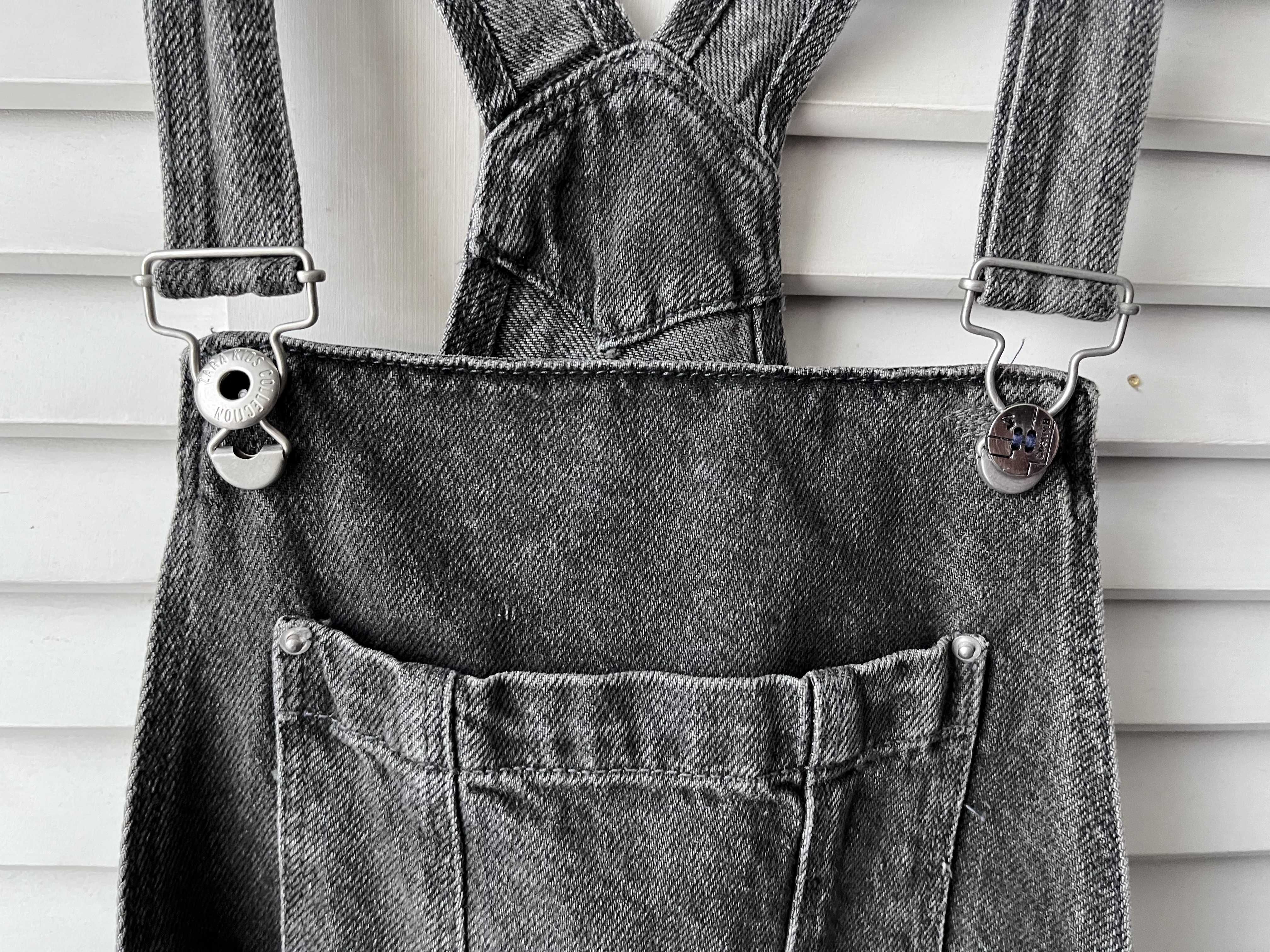 ZARA sukienka ogrodniczka denim dżins jeansowa 152