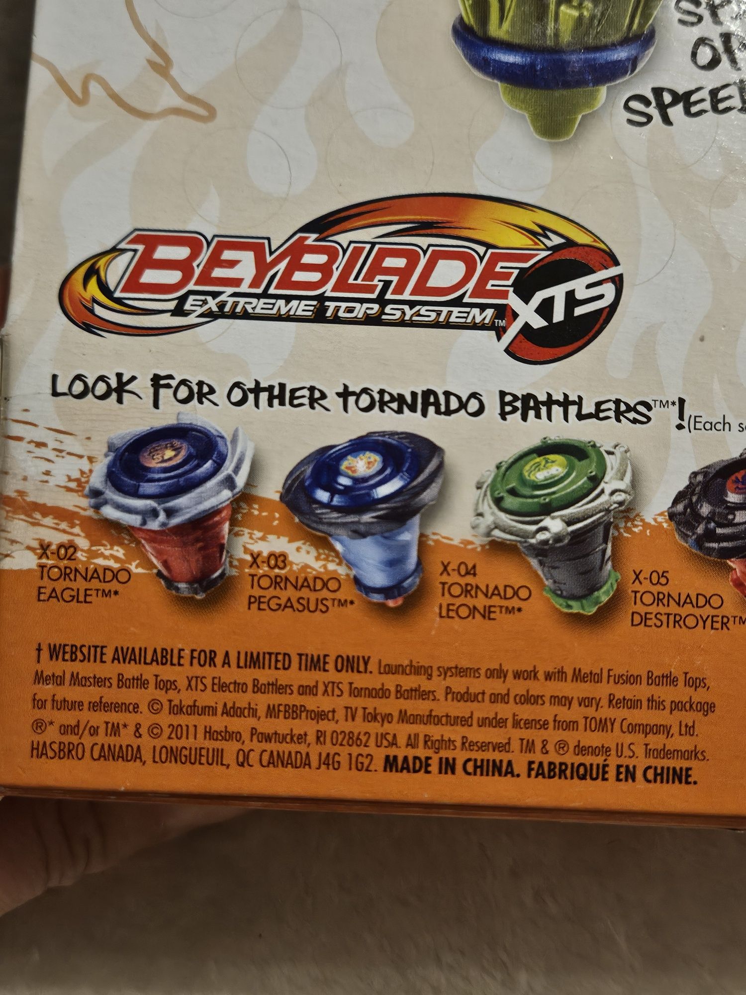 2011 Beyblade XTS Tornado Lacerta Hasbro WBBA
X-06 Tornado Lacerta - T