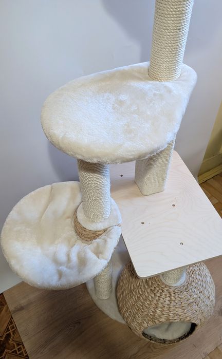 Laguna Drapak dla Kota Kremowy 83x74x160cm ZWROT MODYFIKOWANY DUŻY