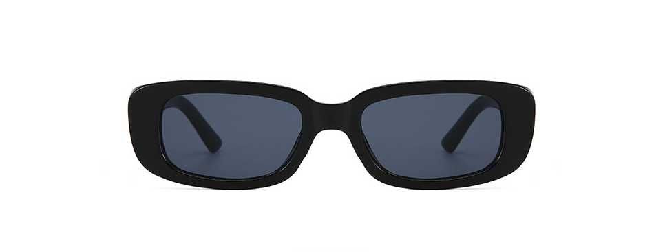 Okulary Przeciwsłoneczne Kwadratowe Czarne | Moda