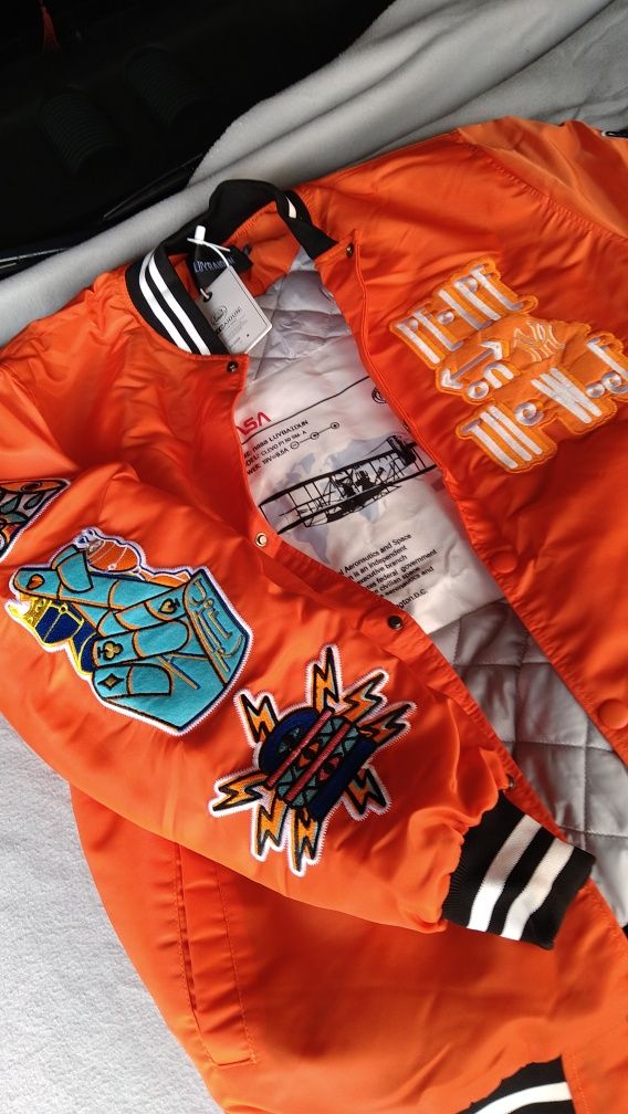 Kurtka męska zimowa ocieplana bomber flek flyers XXL XL NASA nowa