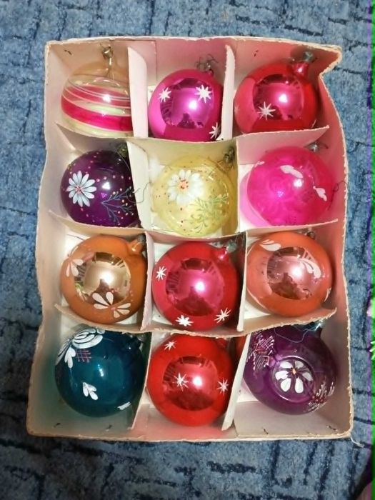 Прикраси ялинкові СРСР, шари діаметр 10 см