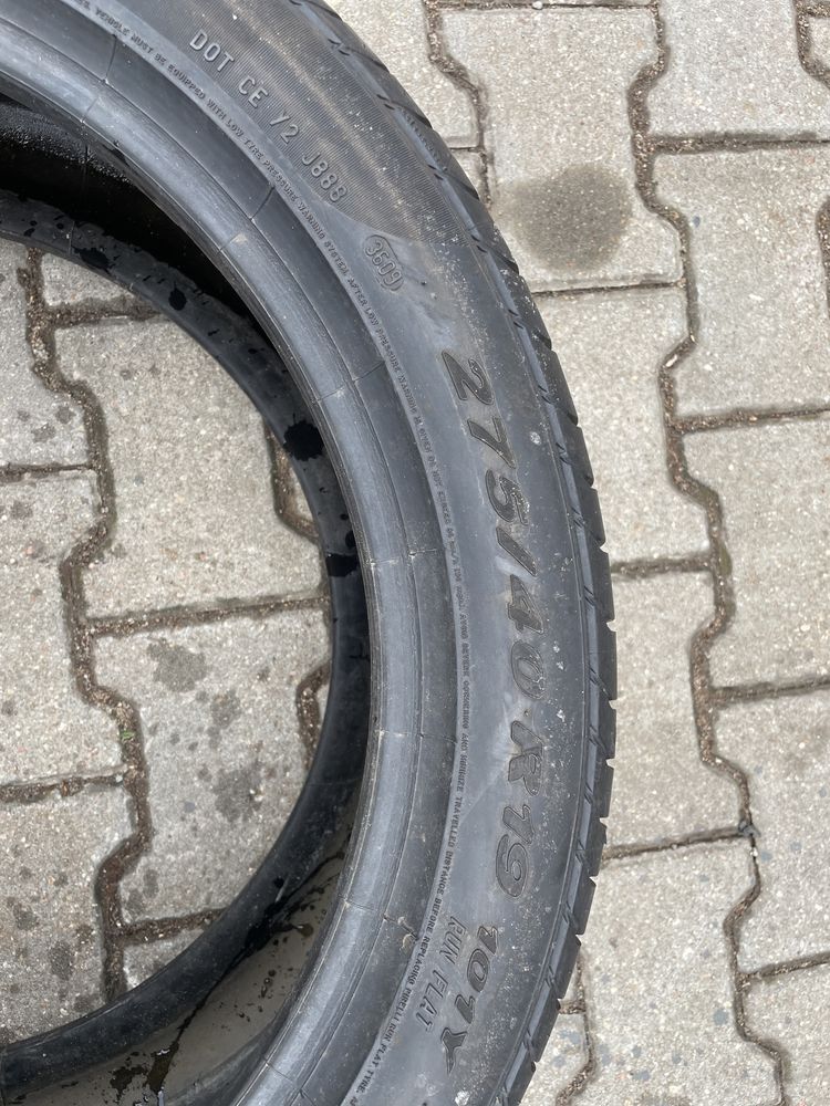 Opony 275/40r19 pirelli pzero runflat 2 szt