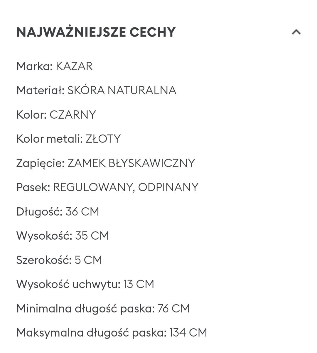Torebka Kazar skóra model Amaya