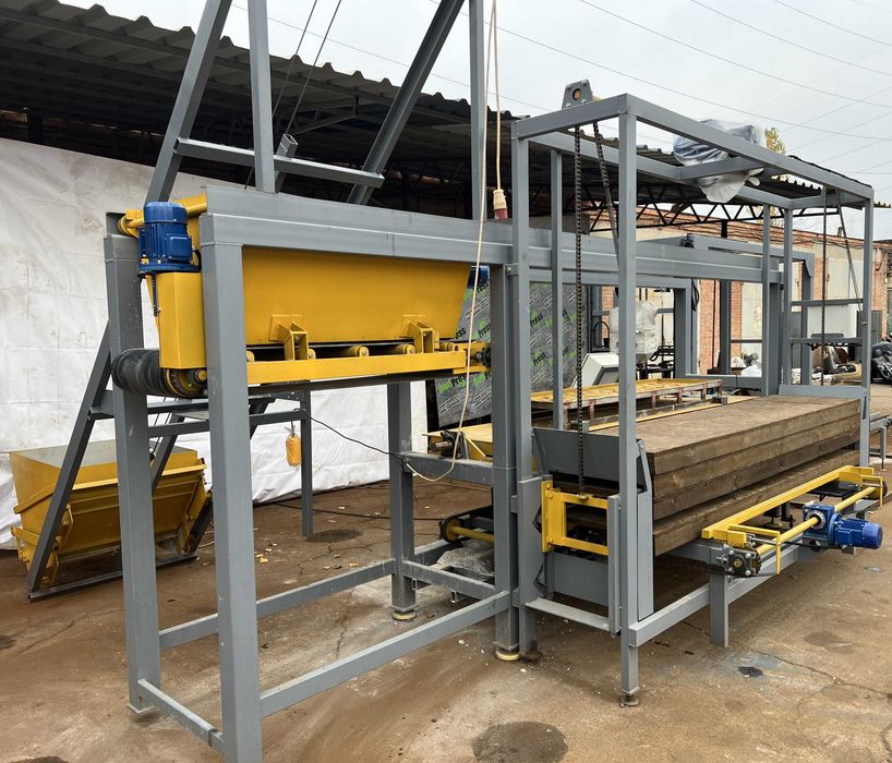 Автоматична лінія для виготовлення бетонного європаркану, стовпчиків