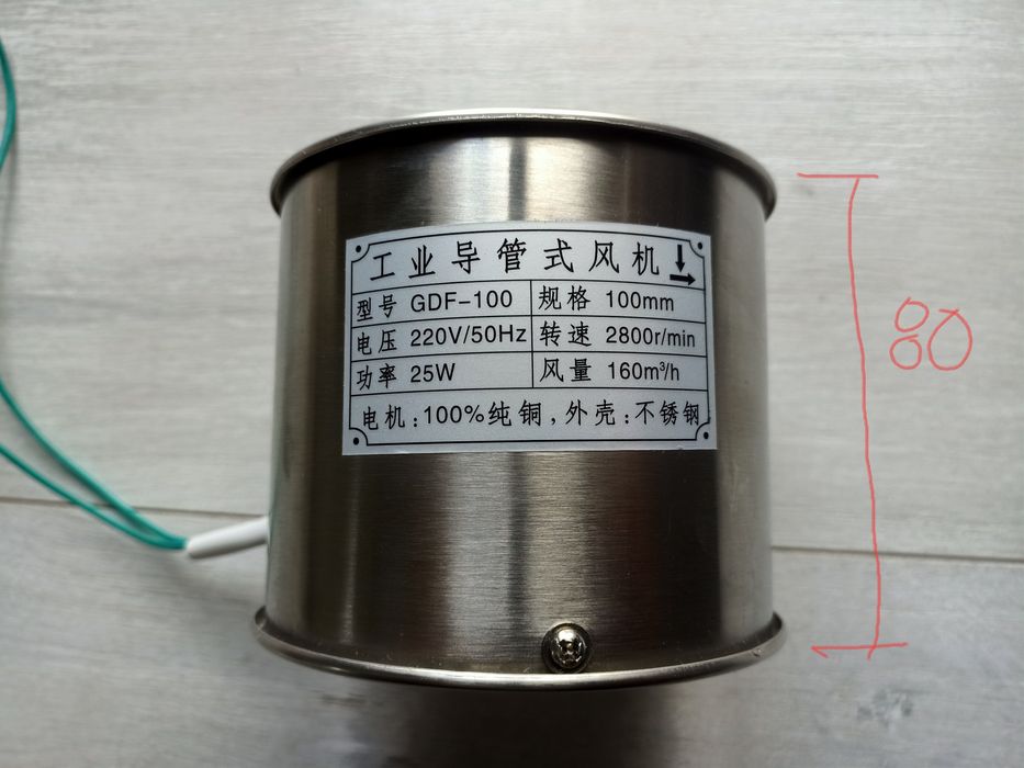 Exaustor inox ventilação de conduta