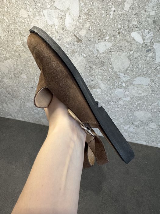 Клоги сабо з натуральної замші і з натуральної шкіри анатомічний носок