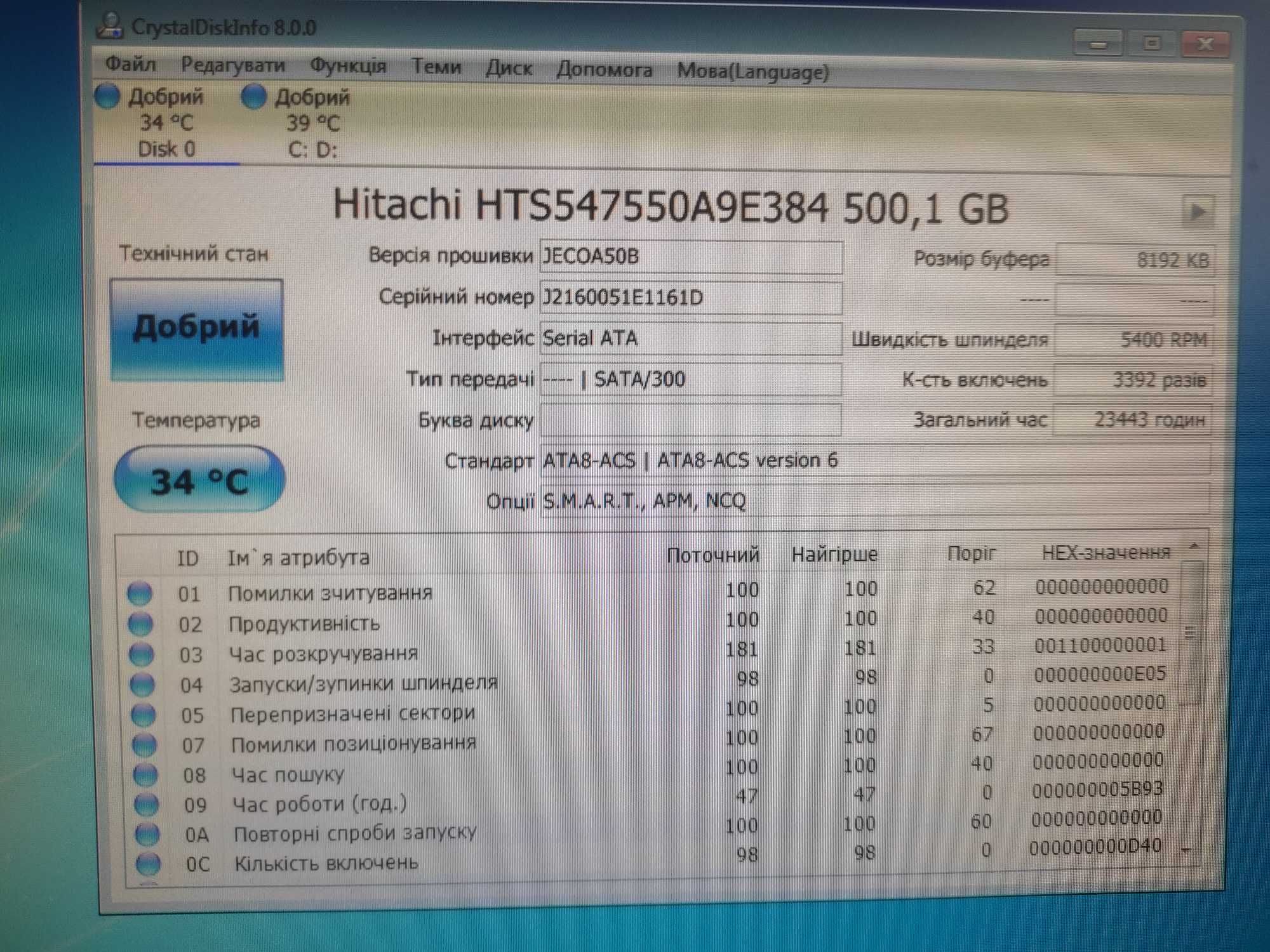 HDD 2,5" для ноутбуків 500gb