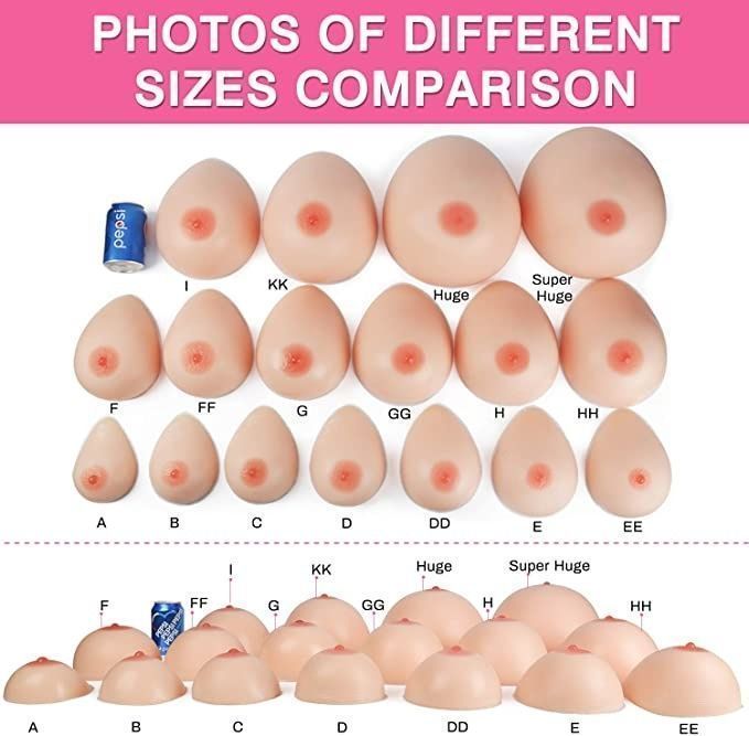 Seios de silicone para mulheres com seios planos ou muito pequenos...