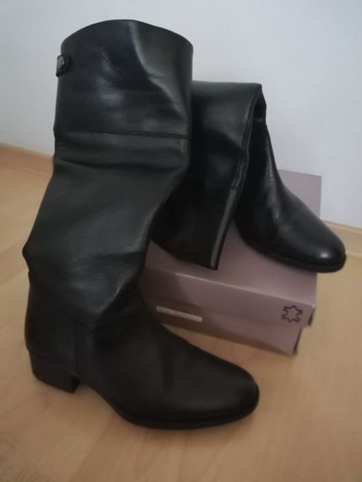 Buty F&F,kozaki damskie z naturalnej skóry R38, NOWE . TANIO.