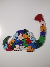 Drewniane puzzle 3D dinozaur 26 elementów