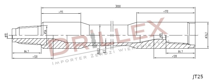 Żerdzie wiertnicze Ditch Witch 2720M1 3020M JT25 866 zł