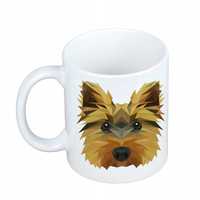 Yorkshire Terrier Kubek, napis, geometryczny pies