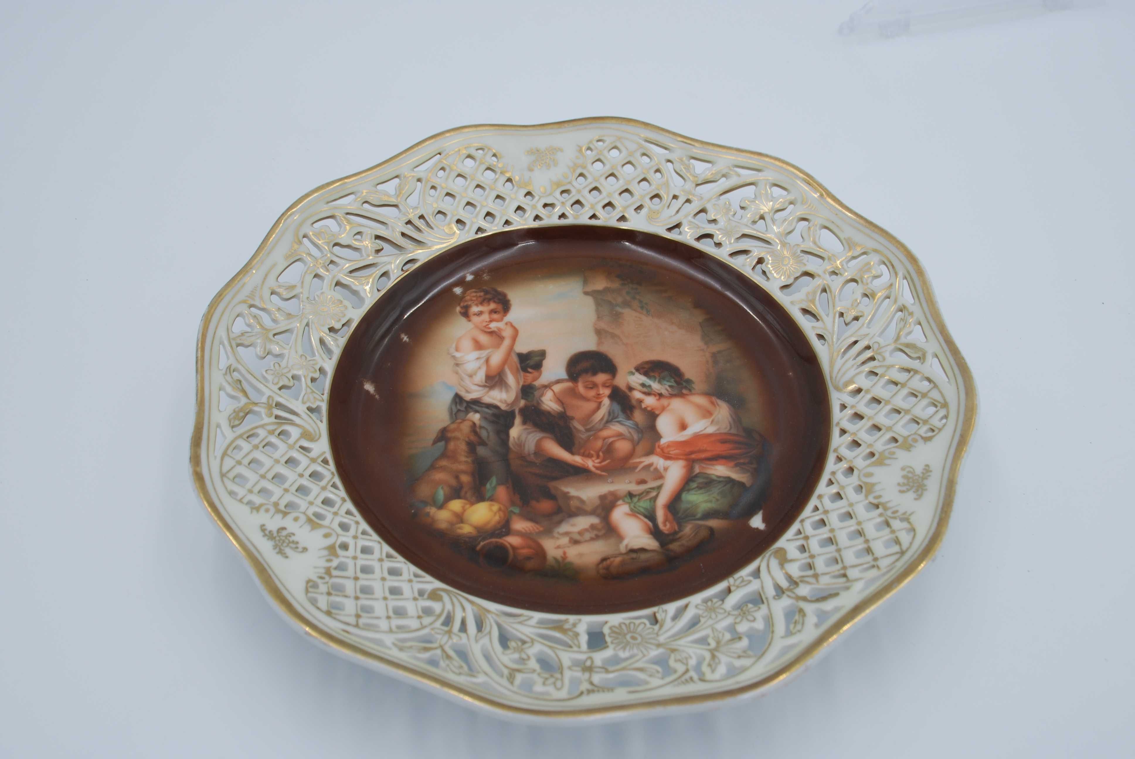 Paterka owocarka porcelana Dresden Drezno Niemcy