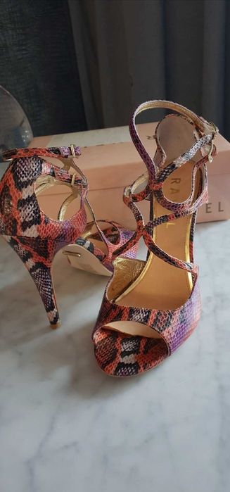 Wężowe szpilki sandałki 40 Raval Zalando 40