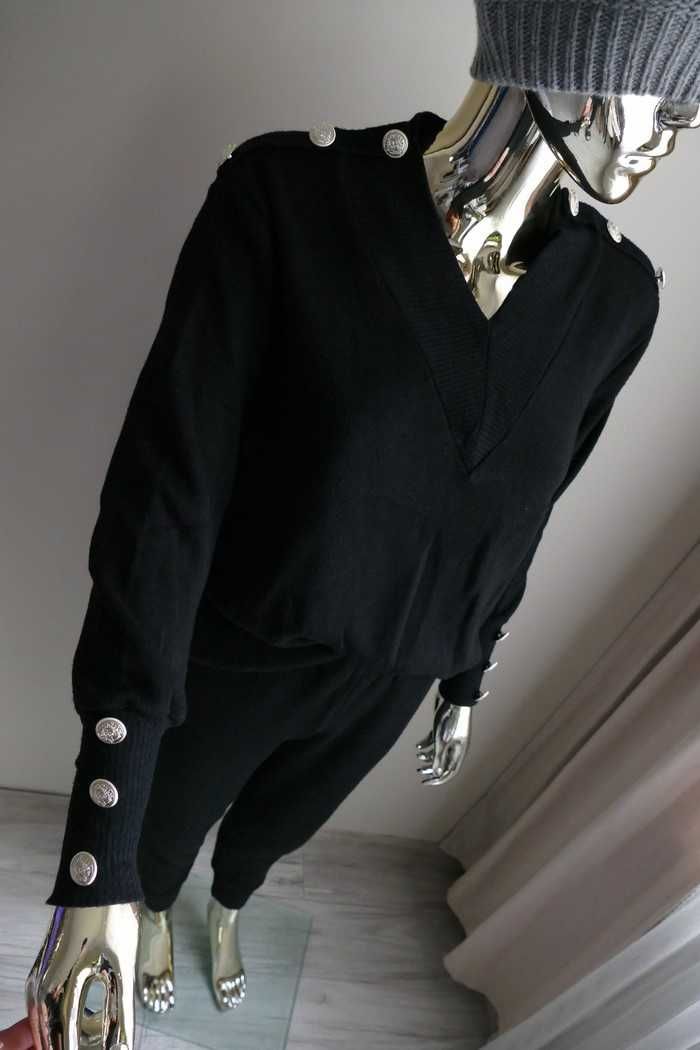 Cocomore dres dzianinowy - sweterkowy z guzikami S-M