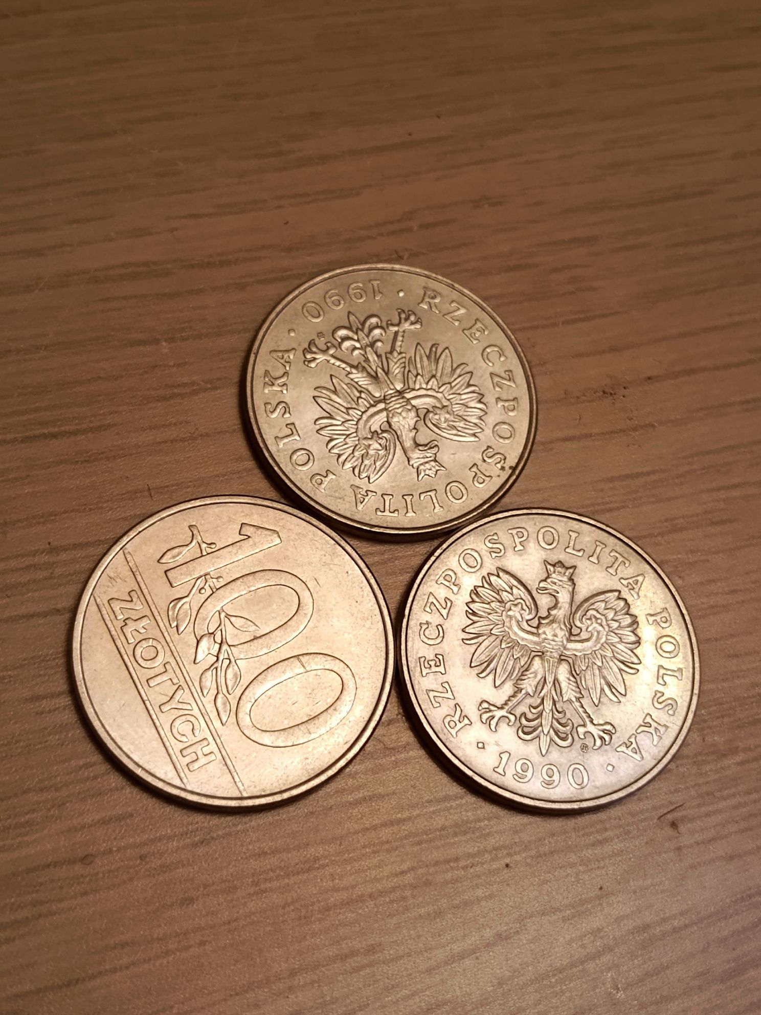100 zł 1990 monety moneta zestaw złotych 100zl mennicy PRL stare