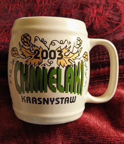 Kufel do piwa Chmielaki Krasnystaw 0,4l 2003 Chodzież porcelana nowy