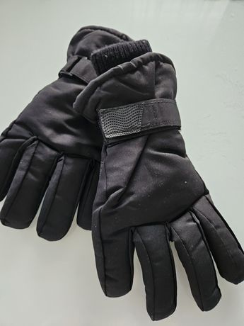 Nowe czarne rękawiczki narciarskie r S